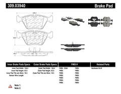 StopTech 95-99 BMW M3 / 01-07 M3 E46 / 89-93 M5 / 98-02 Z3 M series / 93-95 530 Front Brake Pads