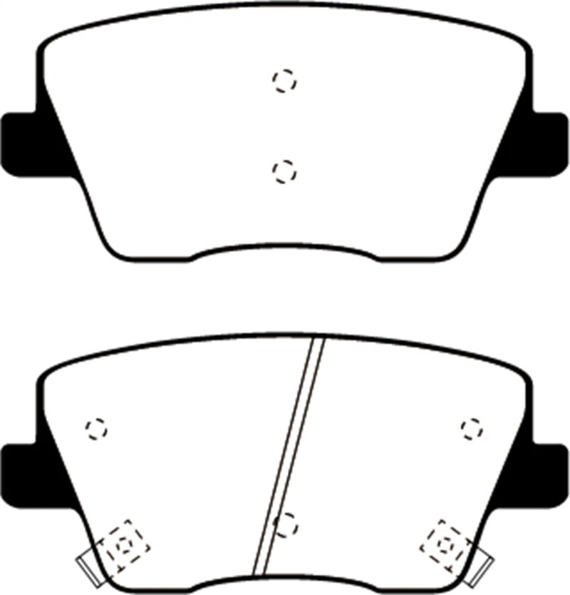 EBC 2019+ Hyundai Veloster N (2nd Gen) 2.0L Turbo Yellowstuff Rear Brake Pads Main image