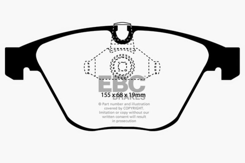 EBC 08-10 BMW M3 4.0 (E90) Bluestuff Front Brake Pads (view 3)