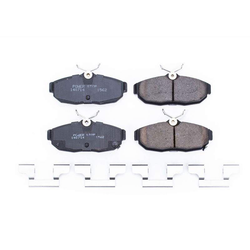 Power Stop 2012 Ford Mustang Rear Z17 Evolution Ceramic Brake Pads w/Hardware Main image