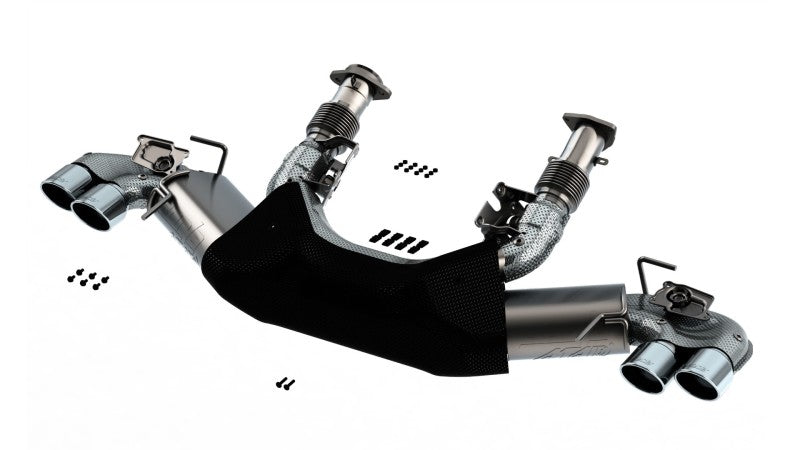 Borla 2020 Chevrolet Corvette C8 6.2L ATAK 3in Exhaust System Dual Round A/C Tips 4inx 4.75in (view 2)