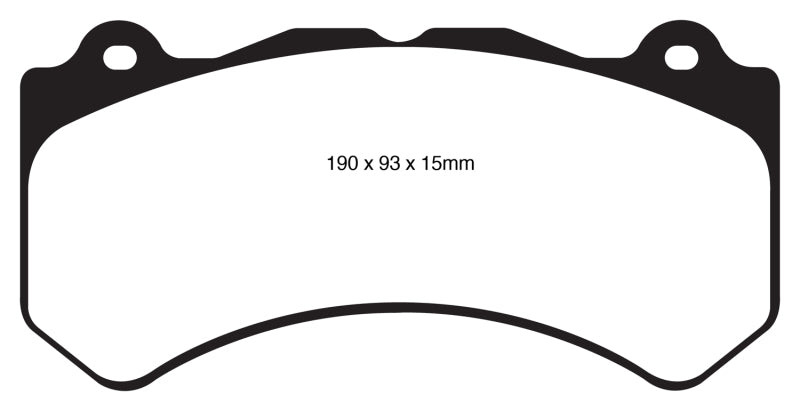 EBC 16+ Cadillac ATS-V 3.6 Twin Turbo Redstuff Front Brake Pads Main image