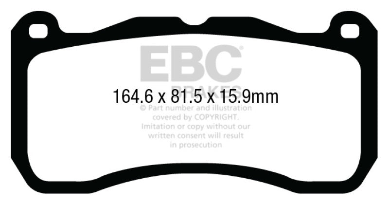 EBC brake Ultimax2 brake Pads (view 2)