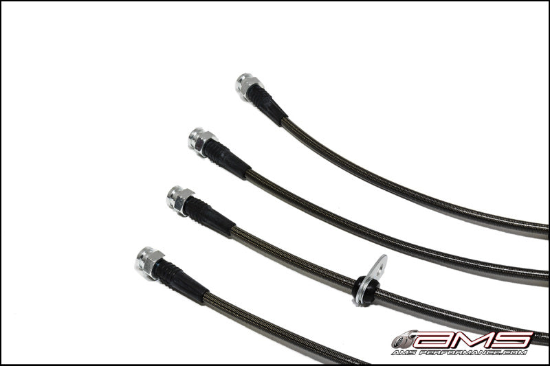 AMS Performance 08-15 Mitsubishi EVO X Stainless Steel Brake Lines (4 Lines) Main image