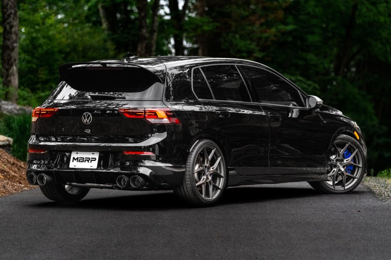 MBRP 2022 Volkswagen Golf R MK8 3in Cat-Back Quad Split Rear Valve Delete Exhaust (view 4)