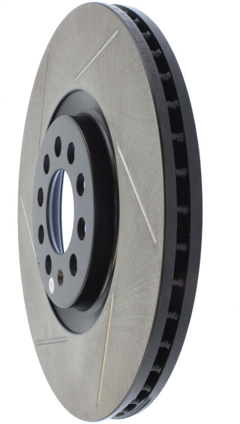 StopTech Power Slot 3/99-06 Audi TT/00-06 TT Quattro / 03-05 VW Golf GTi Right Front Slotted Rotor Main image
