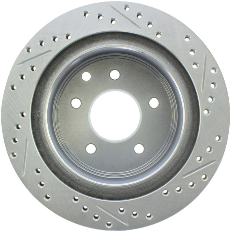 StopTech Select Sport Nissan Slotted and Drilled Right Rear Rotor (view 2)