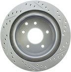 StopTech Select Sport Nissan Slotted and Drilled Right Rear Rotor (view 2)