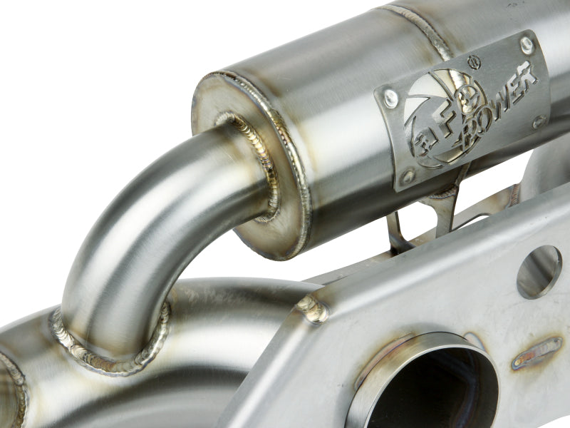 aFe Power MACH Force XP 304 Stainless Secondary Muffler Delete Pipe 14-19 Porsche 911 GT3 3.8L/4.0L (view 3)