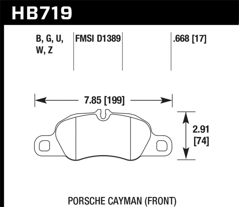 Hawk 2014 Porsche Cayman DTC-70 Front Race Brake Pads Main image