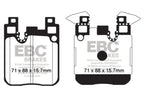 EBC 14+ BMW M3 3.0 Twin Turbo (F80) Yellowstuff Rear Brake Pads (view 2)