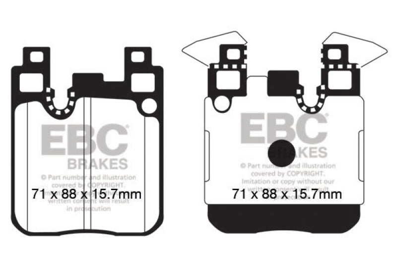 EBC 14+ BMW 228 Coupe 2.0 Turbo Brembo calipers Ultimax2 Rear Brake Pads Main image
