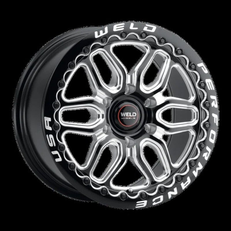 Weld Racing 20x10 Laguna 6 Bead Lock 6x135 ET38 BS7.00 Gloss BLK MIL DIA 87.1 Main image