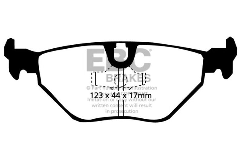 EBC 87-91 BMW M3 2.3 (E30) Yellowstuff Rear Brake Pads Main image