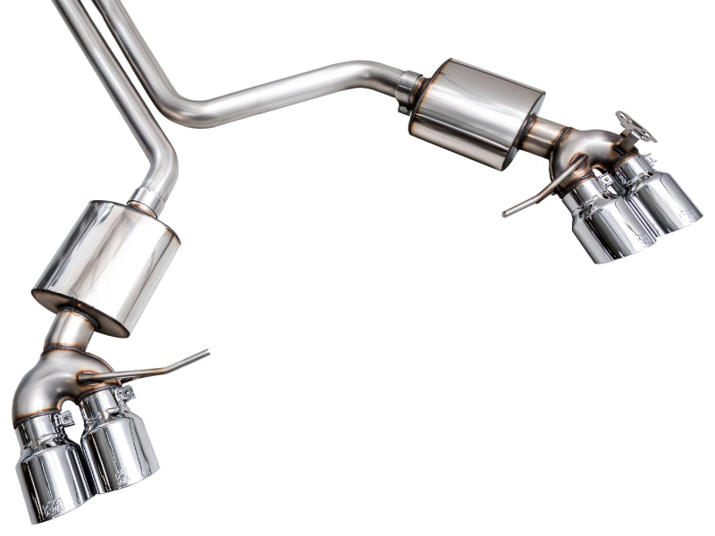 AWE Tuning 2022+ Porsche Macan 2.9TT Touring Edition Cat-Back Exhaust w/ Chrome Silver Tips (view 10)