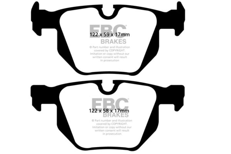 EBC 07-10 BMW X5 3.0 Ultimax2 Rear Brake Pads (view 2)