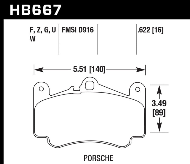 Hawk 11-12 Porsche 911 Targa 4S HPS 5.0 Front Brake Pads Main image