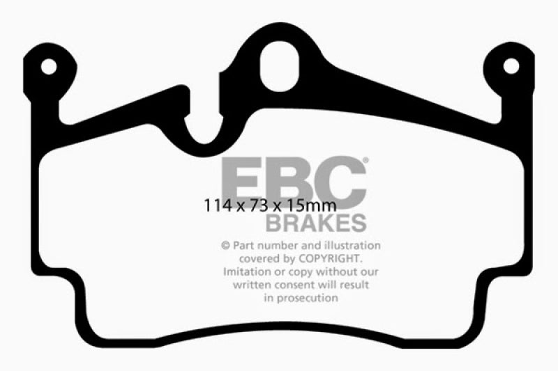 EBC 04-08 Porsche Boxster (Cast Iron Rotors only) 2.7 Redstuff Rear Brake Pads Main image