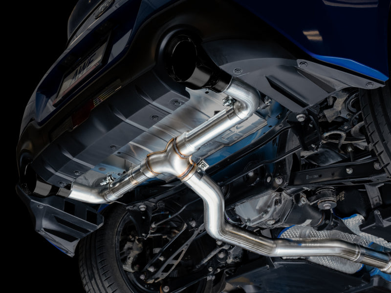 AWE Tuning Subaru BRZ / Toyota GR86 / Toyota 86 Track Edition Cat-Back Exhaust- Diamond Black Tips (view 2)
