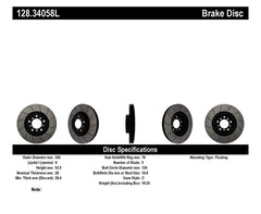 StopTech 01-06 BMW M3 Drilled Left Front Rotor