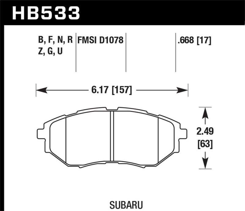 Hawk 05-08 LGT D1078 DTC-60 Race Front Brake Pads (view 2)