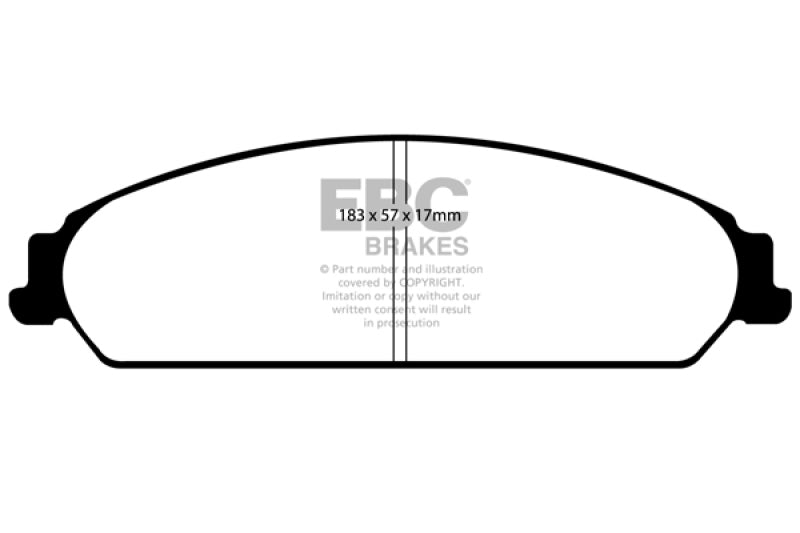 EBC 13-14 Chrysler 200 3.6 Redstuff Front Brake Pads Main image