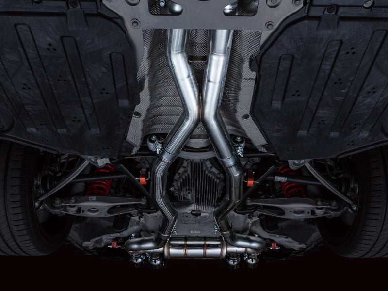 AWE Tuning SwitchPath Cat-Back Exhaust for BMW G8X M3/M4 - Chrome Silver Tips (view 3)