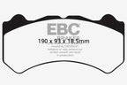 EBC 08-11 Nissan GT-R (R35) 3.8 Twin Turbo (Cast Iron Rotors) Yellowstuff Front Brake Pads (view 2)
