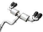 AWE Tuning MK8 Volkswagen Golf R 3in Touring Edition Quad Exhaust - Diamond Black Tips (view 12)