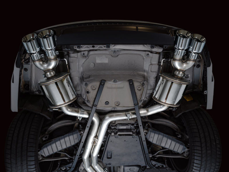 AWE Tuning 19-23 Audi C8 S6/S7 2.9T V6 AWD Touring Edition Exhaust - Chrome Silver Tips (view 5)
