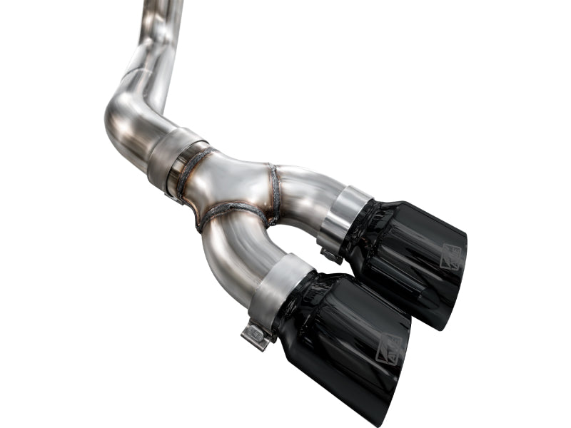 AWE 21-25 Ford F150 (14th Gen Reg Cab) Cat-Back Exhaust - 4.5in Dual Side Exit Diamond Black Tips (view 11)