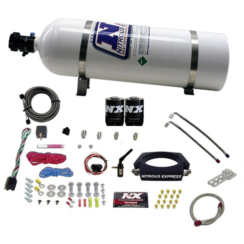 Nitrous Express 2014+ GM 6.2L Truck Nitrous Plate Kit (35-300HP) w/15lb Bottle Secondary image
