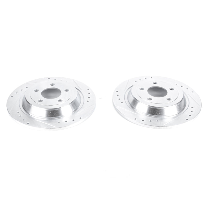 Power Stop 15-19 Ford Mustang Rear Evolution Drilled & Slotted Rotors - Pair (view 2)