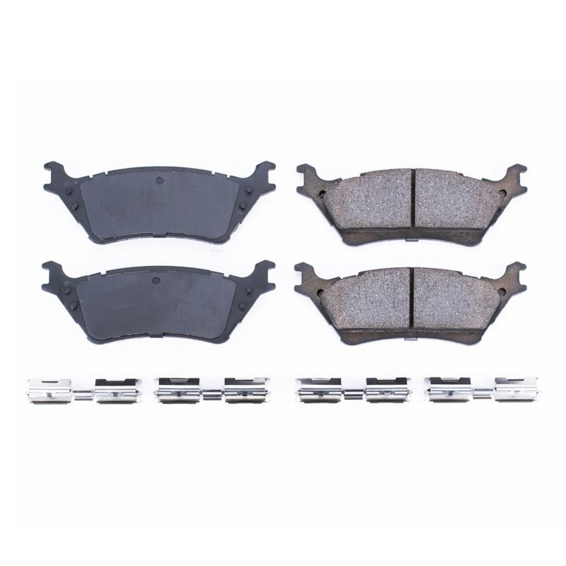 Power Stop 12-19 Ford F-150 Rear Z17 Evolution Ceramic Brake Pads w/Hardware Main image