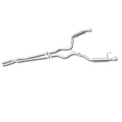 MagnaFlow Cat Back, SS, 2.5in, Competition, Dual Split Polished 4.5in Tips 2015 Ford Mustang V6 3.7L