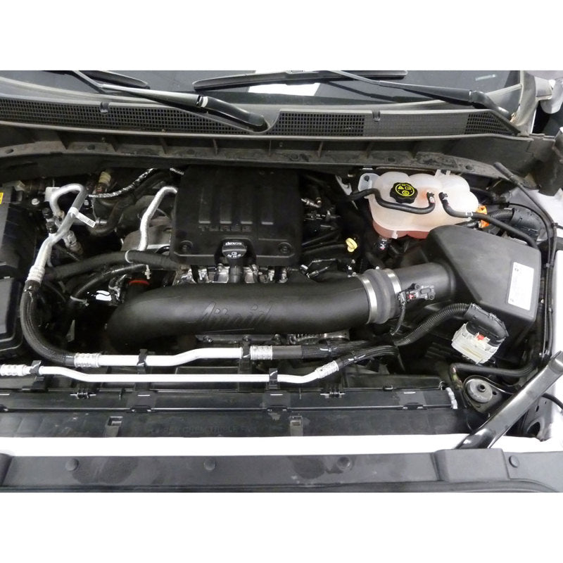 Airaid 19-20 Chevrolet Silverado 1500 L4-2.7L Jr Intake Kit - Oiled / Yellow Media Secondary image