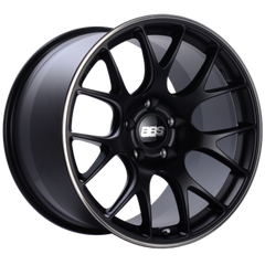 BBS CH-R 19x8.5 5x112 ET40 Satin Black Polished Rim Protector Wheel -82mm PFS/Clip Required