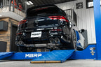 MBRP 2022 Volkswagen Golf R MK8 T304 Stainless Steel 3in Cat-Back, Quad Rear Exit- Carbon Fiber Tip (view 3)