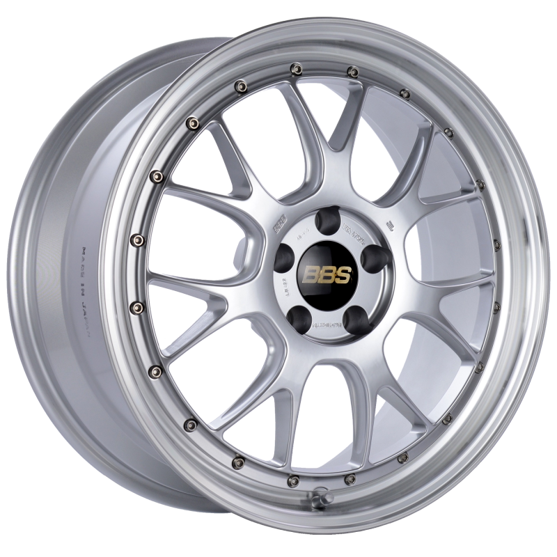 BBS LM-R 19x8.5 5x112 ET38 Diamond Silver Center Diamond Cut Lip Wheel -82mm PFS/Clip Required Main image