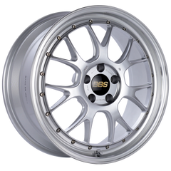 BBS LM-R 19x8.5 5x112 ET38 Diamond Silver Center Diamond Cut Lip Wheel -82mm PFS/Clip Required