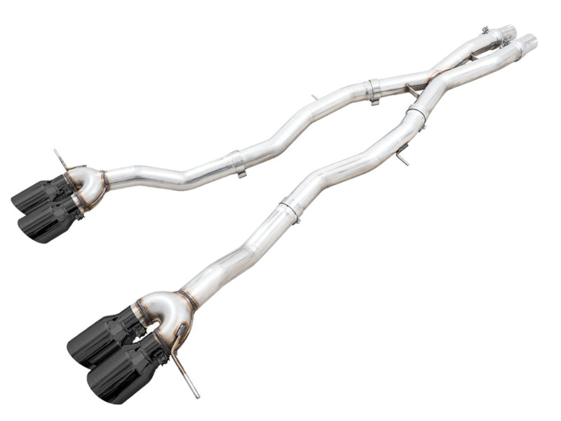 AWE Tuning Track Edition Cat-Back Exhaust for BMW G8X M3/M4 - Diamond Black Tips Main image