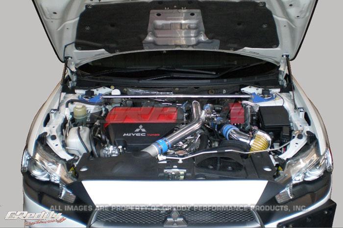 GReddy 08-11 Mitsubishi Evo X CZ4A Engine Hood Lifter Kit (Designed for OEM weight hoods.) Main image