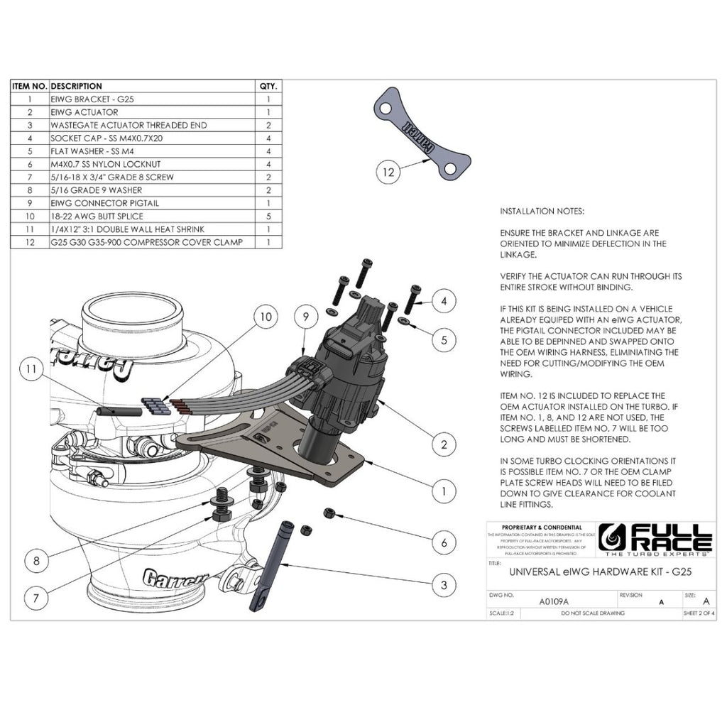 Full-Race Electronic Wastegate Conversion Kit - Garrett G25