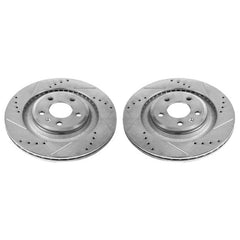 Power Stop 10-11 Audi S4 Rear Evolution Drilled & Slotted Rotors - Pair