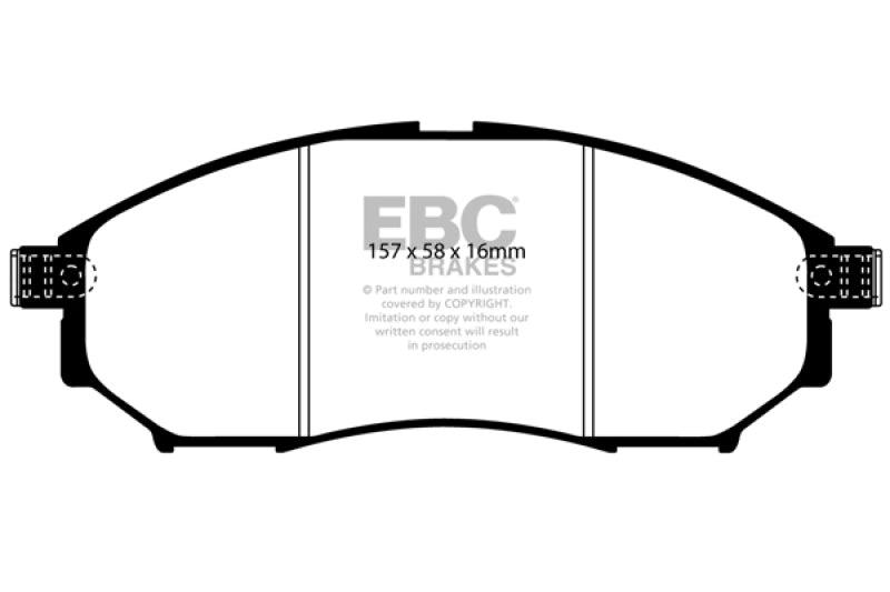 EBC 05-08 Infiniti G35 3.5 2WD Bluestuff Front Brake Pads (view 2)