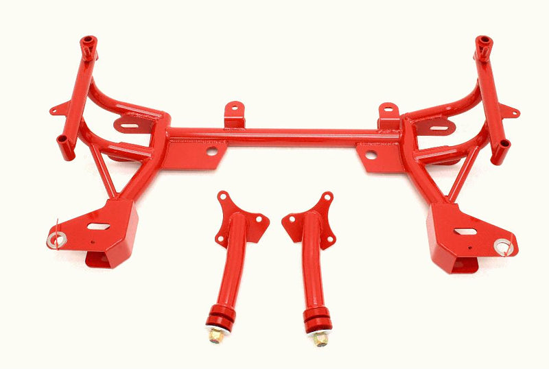 BMR 93-02 F-Body K-Member w/ Turbo SBC/BBC Motor Mounts and STD. Rack Mounts - Red Main image