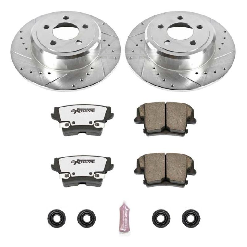 Power Stop 05-19 Chrysler 300 Rear Z26 Street Warrior Brake Kit Main image