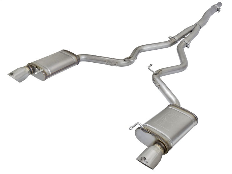aFe MACH Force XP Exhausts Cat-Back SS-304 EXH w/ Polished Tips 15-16 Ford Mustang EcoBoost 2.3L (t) Main image