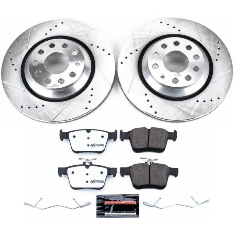 Power Stop 17-18 Audi RS3 Rear Z26 Street Warrior Brake Kit Main image