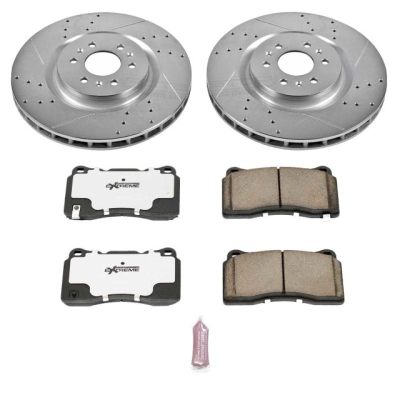 Power Stop 04-07 Cadillac CTS Front Z26 Street Warrior Brake Kit Main image